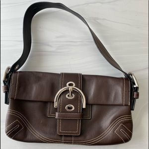 Authentic Coach vintage| Brown Leather Baguette